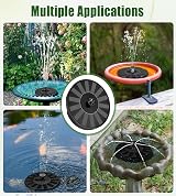 SZMP Solar Fountain Bird Bath 7 Nozzles Glass Panel Garden Pond Pump view 6
