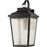 Minka Lavery The Great Outdoors Irvington Manor LED XL Wall Mount in Chelesa Bronze Finish with Clear Seeded Glass