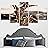 SIGNWIN 5 Panel Canvas Wall Art Modern Art Animals Dramatic Giraffe Lion Multicolor Photography Southwest for Home Decorations Ready to Hang - 60"x32"