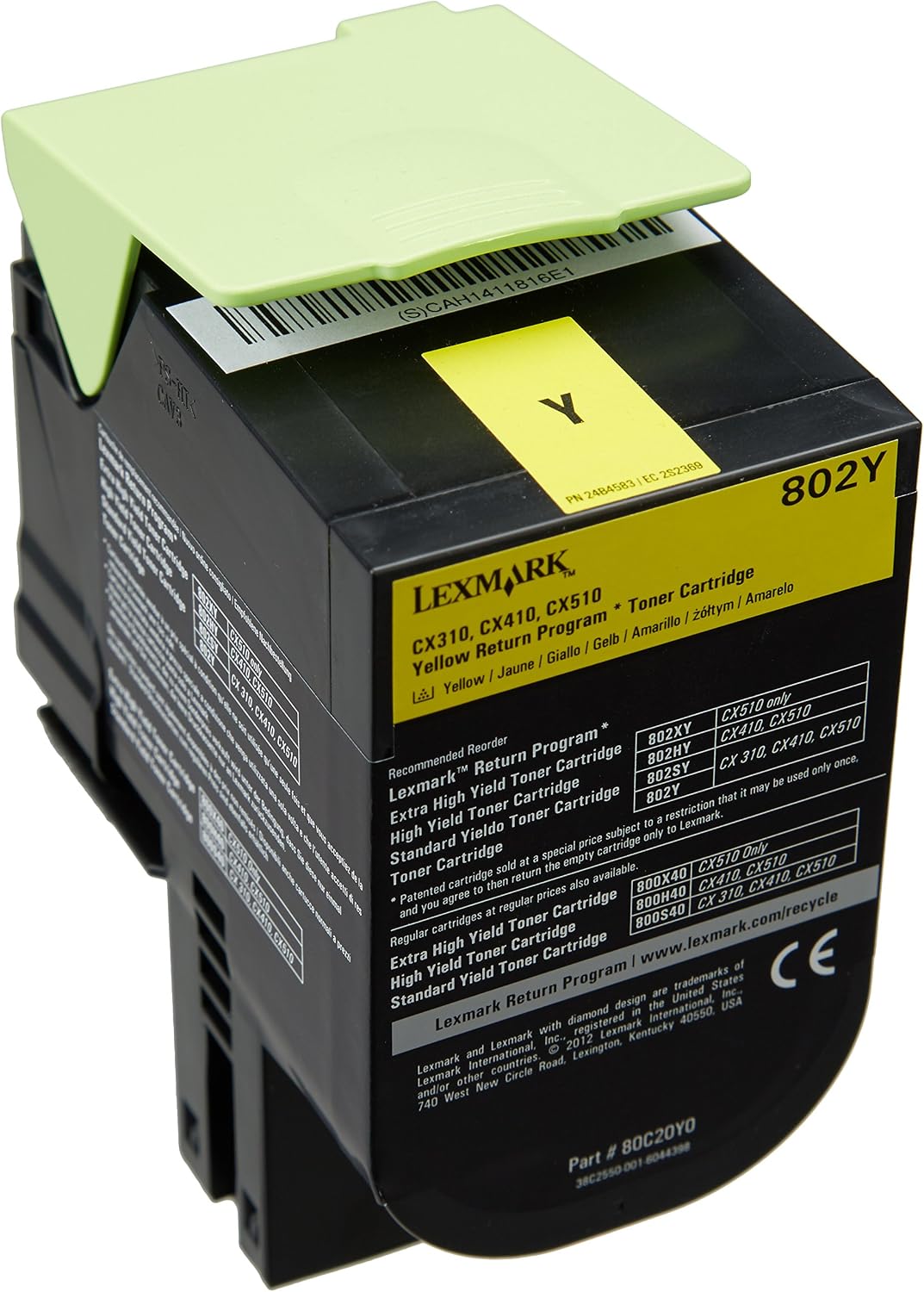 Lexmark 802y Return Program Toner Cartridge - Yellow