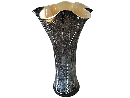 Vase Glass Handcrafted Blown Jozefina Krosno Poland Art