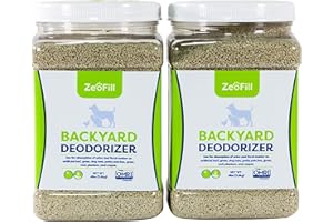 Zeofill Backyard Deodorizer – Eliminates Pet Urine Odors on Potty Patches, Artificial Turf, Grass, Lawns, Patios, Concrete & Playgrounds | Dog, Cat Litter Box Odor Eliminator & Freshener | 4 lbs.