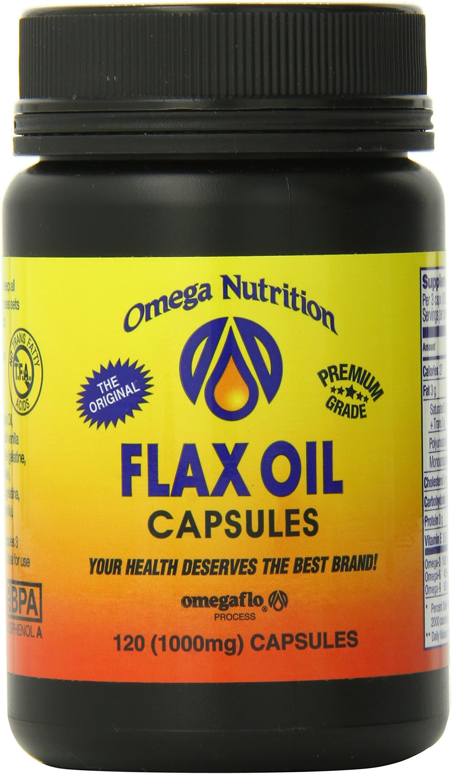 Omega Nutrition Flax Oil , 120 Capsules