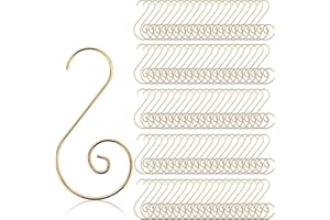 T-Antrix Ornament Hooks, Christmas Ornament Hangers, Christmas Tree Hanger Baubles Ball Metal Hooks Xmas Decoration S Hooks, 45mm 100 PCS