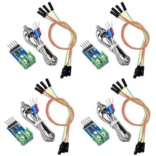 Weewooday 4 Sets Direct Current 3-5v Max6675 Themocouple Module and K ...