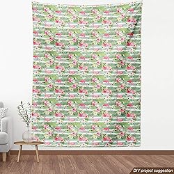 Ambesonne Flamingo Fabric by The Yard, Flamingos