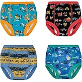 MooMoo Baby 4 Packs Training Underwear Absorbent Vehicle Potty Training Pants for Toddler Boys 2T-7T