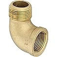 Anderson Metals 38116 Red Brass Pipe Fitting, 90 Degree Street Elbow, 1" Female x 1" Male