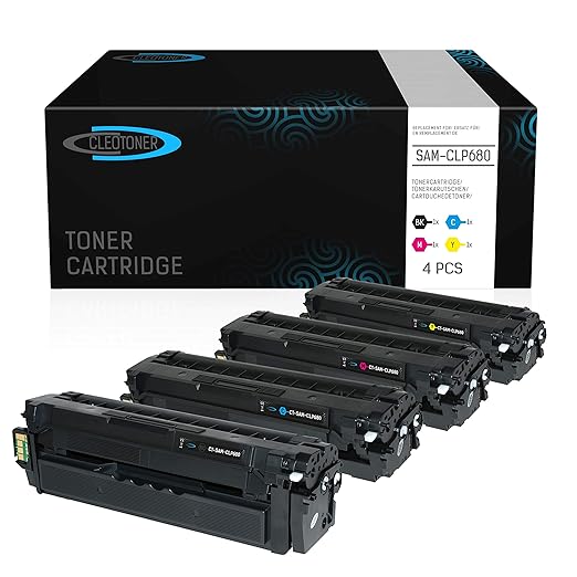 4 CLEOTONER Kompatibel für Samsung CLX 6260 FD FR CLX-6260-FR CLX-6260FD CLX-6260FW CLX-6260 FW ND CLP 680 DW CLP680 CLP-680N