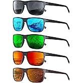 CIFOYA Sunglasses-Men Polarized Mens Sunglasses: Classic Women Sun Glasses UV Protection for Fishing Driving Golf 5PACK