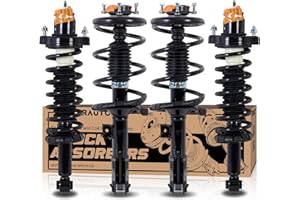 KUIPERAUTO Front + Rear Complete Struts Coil Spring Assembly 172356 172399 Compatible with 2008-2017 Mitsubishi Lancer DE ES GT Replacement Shock Absorbers