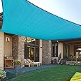 LOVE STORY Custom Size 7' x 22' Turquoise Blue Sun Shade Sail Canopy Commercial Rectangle Sail Shade Fabric for Patio Garden Backyard Pool (Customized)