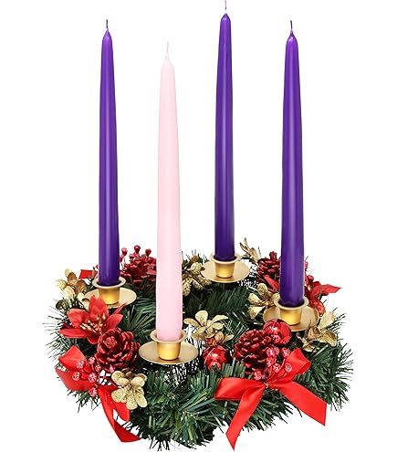 Amazon.com: Advent Candle Set. Made in The USA Self Fitting End