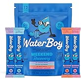 Waterboy Weekend Recovery Sample Pack | 3,200mg Electrolyte Powder Packets | Ginger + L-Theanine + Vitamins | No Sugar, All Natural, Gluten Free | 12 Drink Stick Mixes (Sample Pack)
