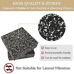 BXI Subwoofer Isolation Pad - 2 Pcs 6 X 6 X 2