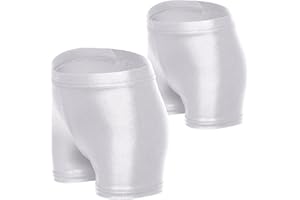 iLover Solid Color Girls' Sparkle Dance and Tumbling Athletic Gymnastics Shorts