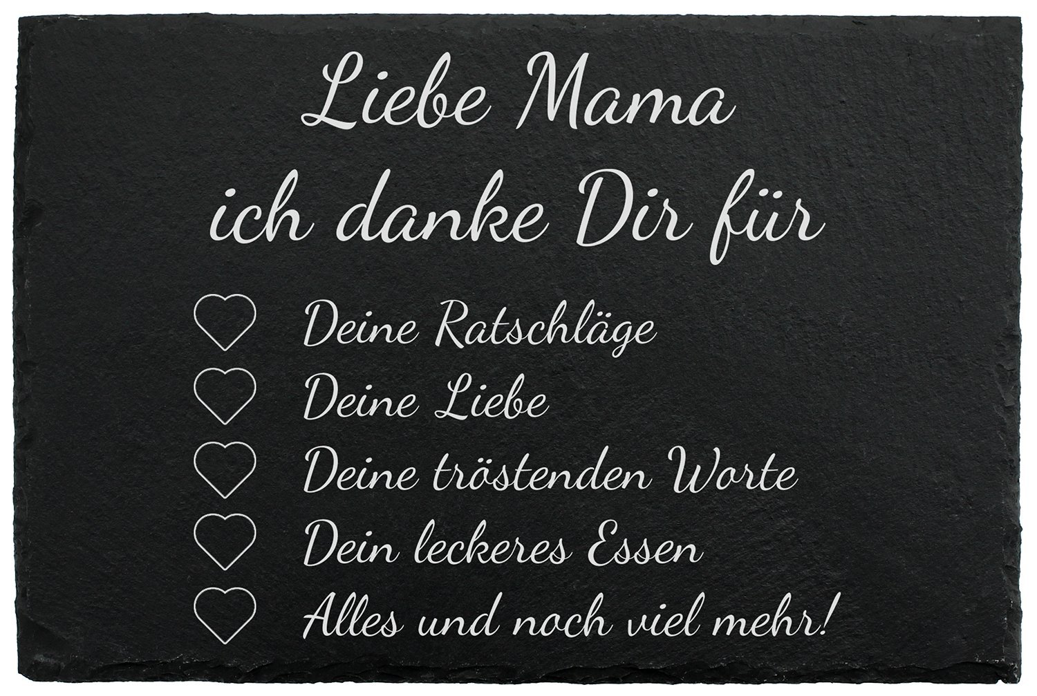 Schieferplatte Servierplatte Mit Gravur Liebe Mama Ich