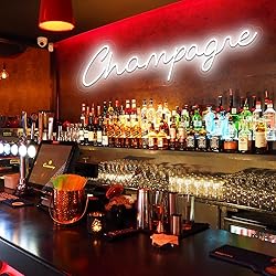 Champagne Neon Signs for Wall Decor, 23.6*7.7