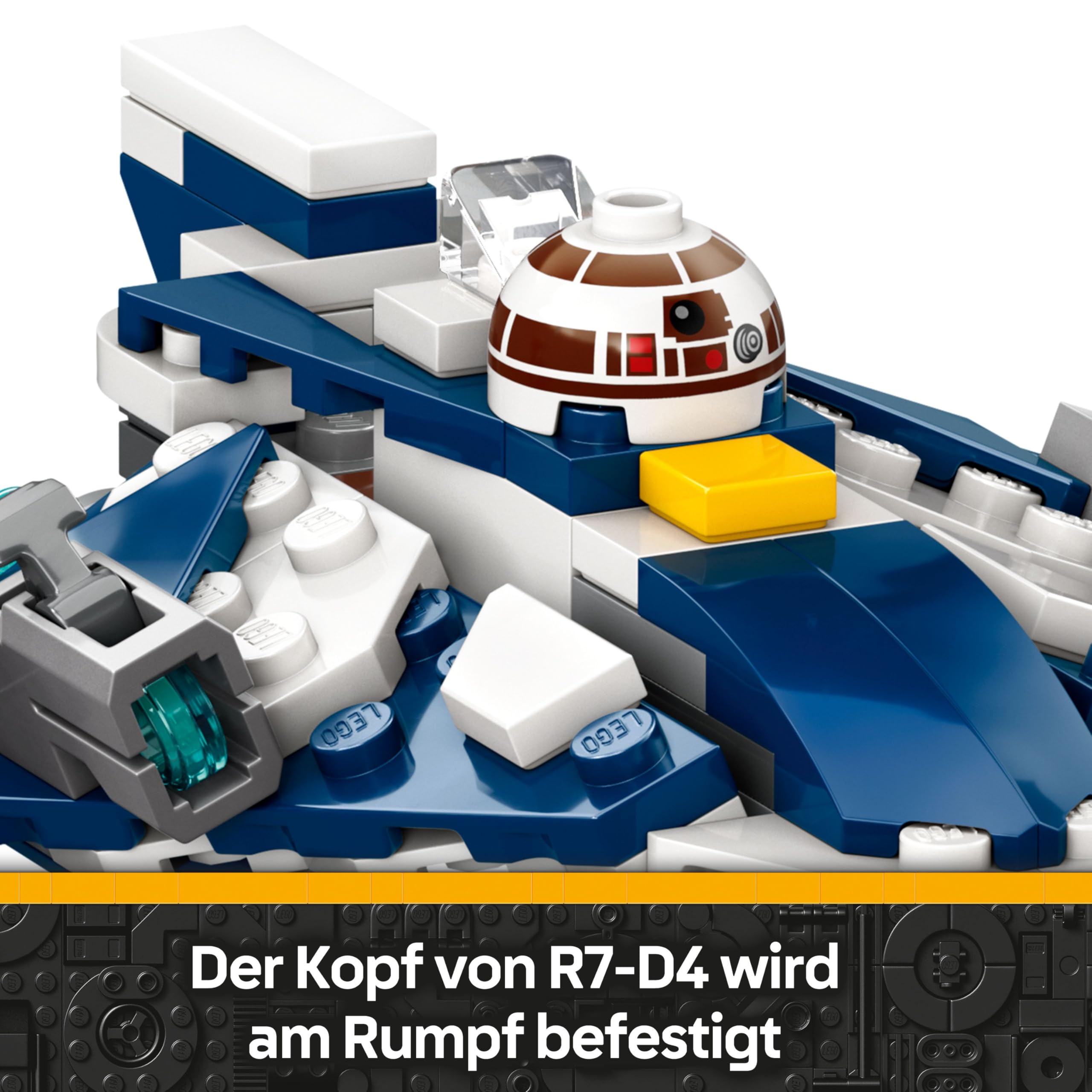 LEGO Star Wars 75400 Plo Koons Jedi Starfighter Microfighter Bauspielzeug mit 2 Shootern - inklusive Mini-Figur mit Lichtschwert - Geschenk für Jungen ab 6 Jahren und Fans von The Clone Wars 6