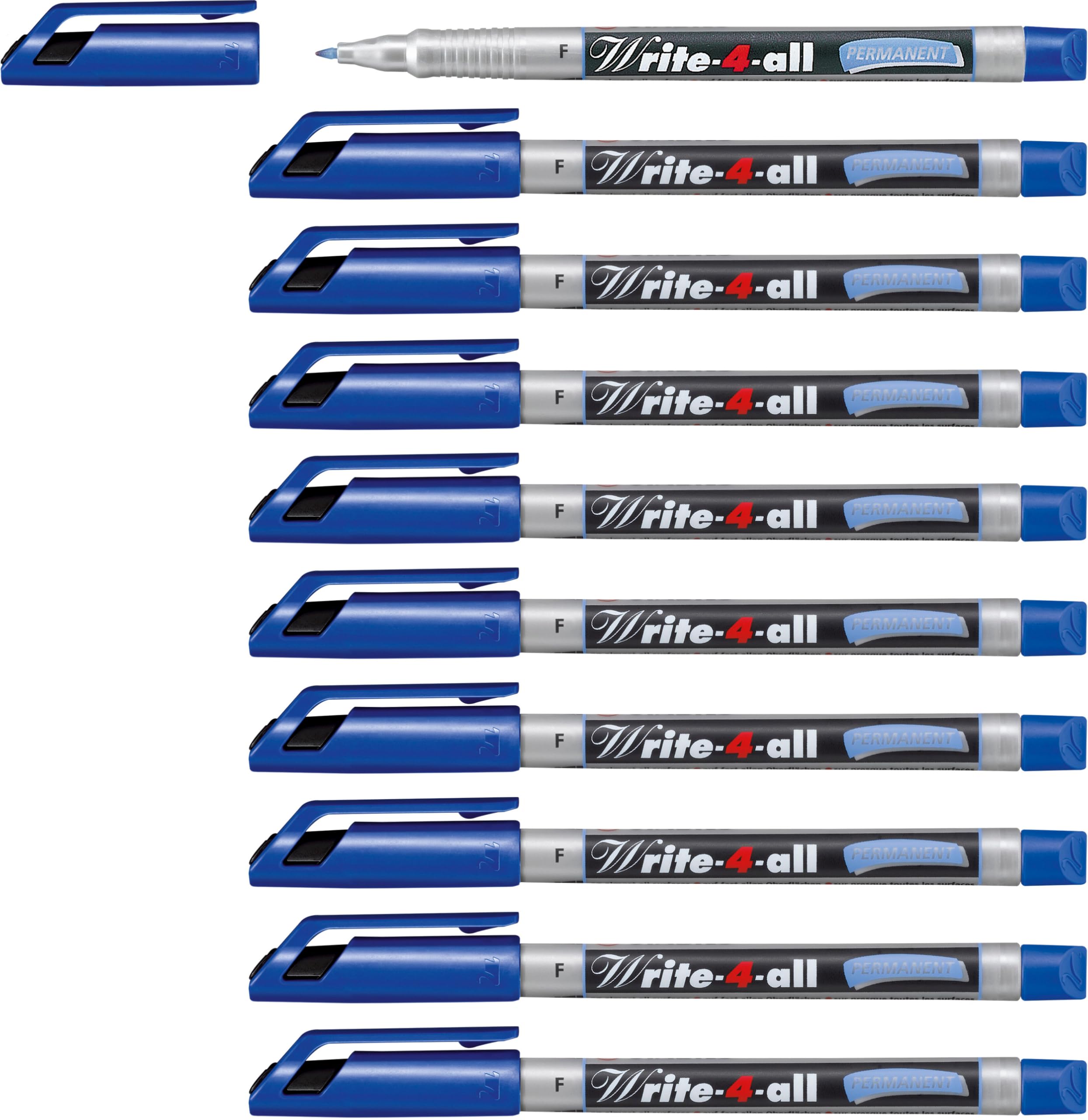 STABILO Permanent Marker Write-4-all - Fine - Box of 10 - Blue