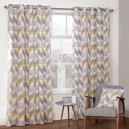 Julian Charles Delta Luxury Lined Eyelet Curtains 137 Cm Length X