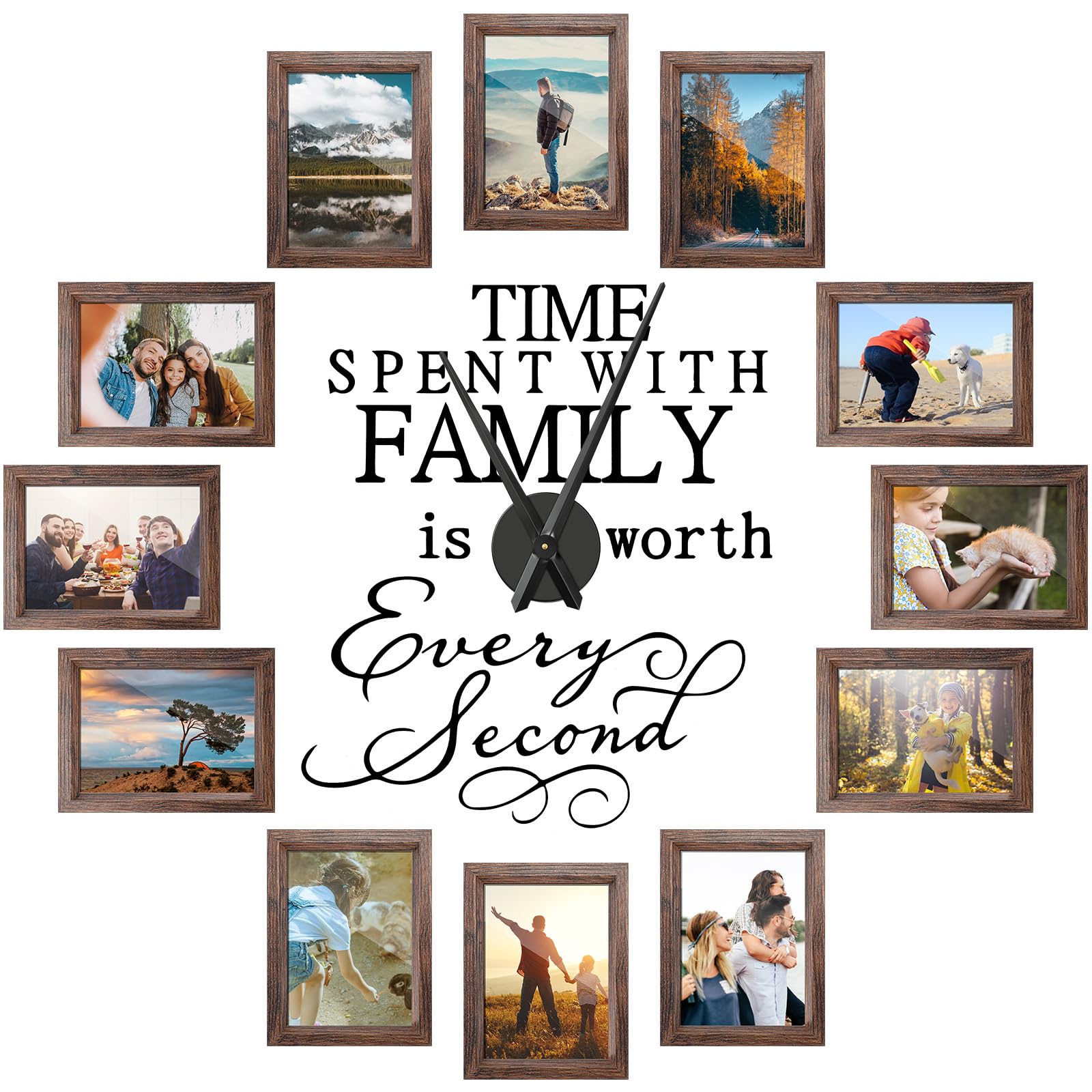 Photo 1 of ***MISSING PARTS***
Briwooody Family Photo Clock Frame Wall Decor for Living Room, Family Picture Frame Clock Wall Art, Mother's Day Gifts, Mom Birthday Gifts, Room Decor(5 x 7 Inch,Brown)