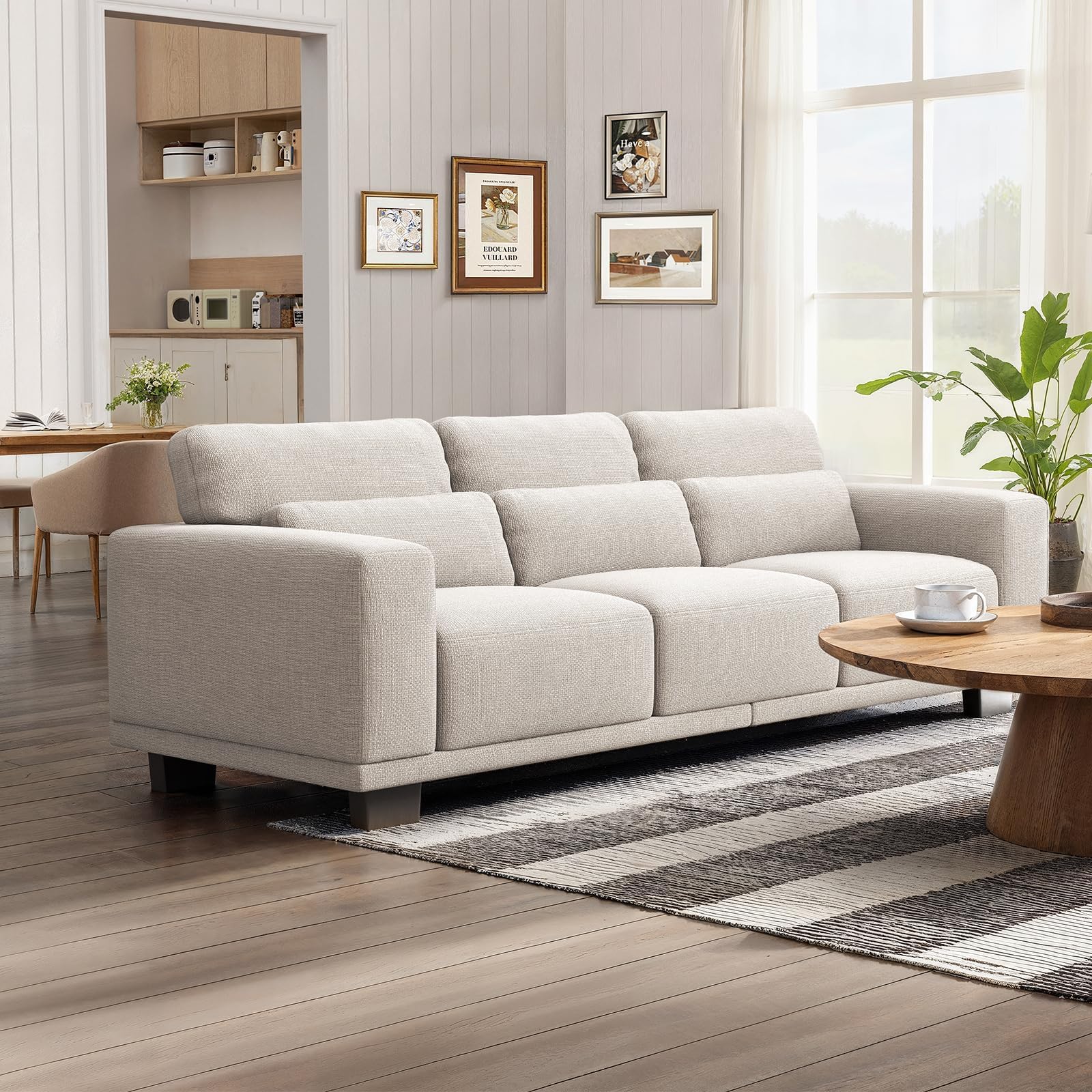 Photo 1 of ***PARTIAL SET SEE NOTES***
Marsail 89" Sofa, 3 Seater Couch for Living Room, Modern Sofa with Deep Seats Supportive Cushion and Wide Armrests, Easy to Clean with Removable Covers, Linen Fabric, Beige