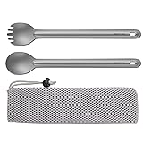 OUTXE Titanium Long Handle Spork and