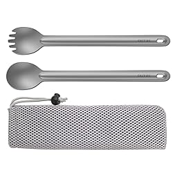OUTXE Titanium Long Handle Spork and