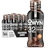 OWYN Only What You Need Pro Elite Vegan High Protein Keto Shake, 32g Protein, 9 Amino Acids, Omega-3, Prebiotics, Superfoods Greens for Workout and Recovery, 0g Net Carbs, Zero Sugar, Chocolate, 12 Fl Oz (Pack of 12)