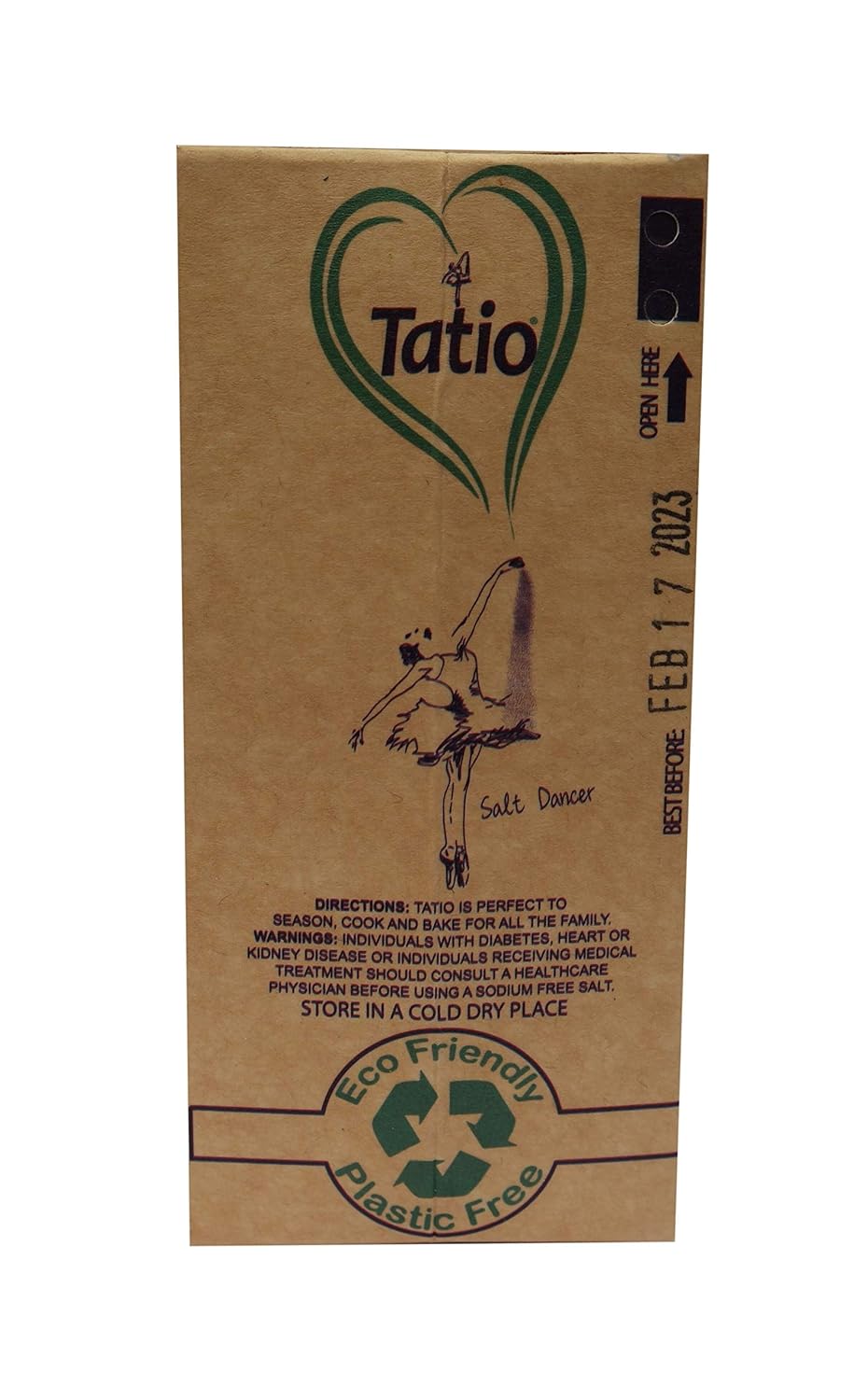 Tatio Salt 100% Natural, Sodium Free, Salt Substitute. Eco-Friendly Salt Shaker: 3.52 OZ -100gr : Grocery & Gourmet Food