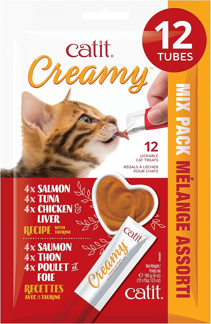 Catit Creamy Lickable Cat Treat Assorted Multipack 12 Pack Amazon