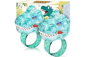 Vvinca Walkie Talkies for Kids 2 Pack - Dinosaur Toys for Boys Age 3-12 T-Rex Adjustable Wrist Strap Long Range Clear Sound Outdoor Camping Gears Christmas Stocking Stuffers Birthday Gifts, Blue