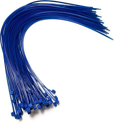 On1shelf Cable Ties 450mm x 4.8mm 200 Blue Nylon Zip Ties