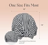 Kitsch Luxury Shower Cap for Women Reusable Waterproof Large Stripe view 5