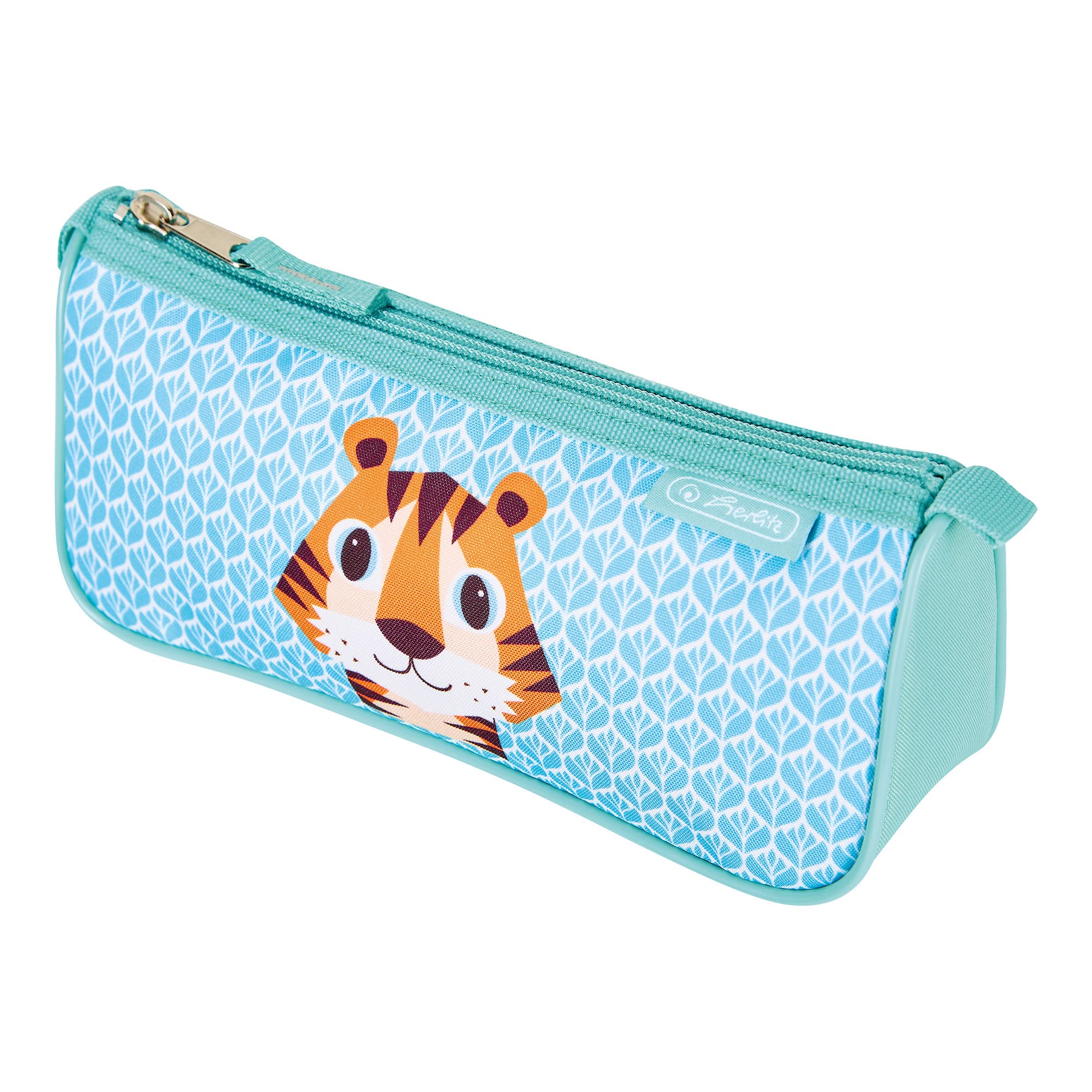 Herlitz Sport Pencil Case, lightblue, 22 x 7 x 9 cm, Cute Animals Tiger