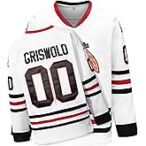 Ice Hockey Jerseys for Men - Stitched Letters and Numbers, #00 X-Mas Jersey for He, Husband, Father White S-3XL