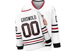 CENLAND Ice Hockey Jerseys for Men - Stitched Letters and Numbers, #00 X-Mas Jersey for He, Husband, Father White S-3XL
