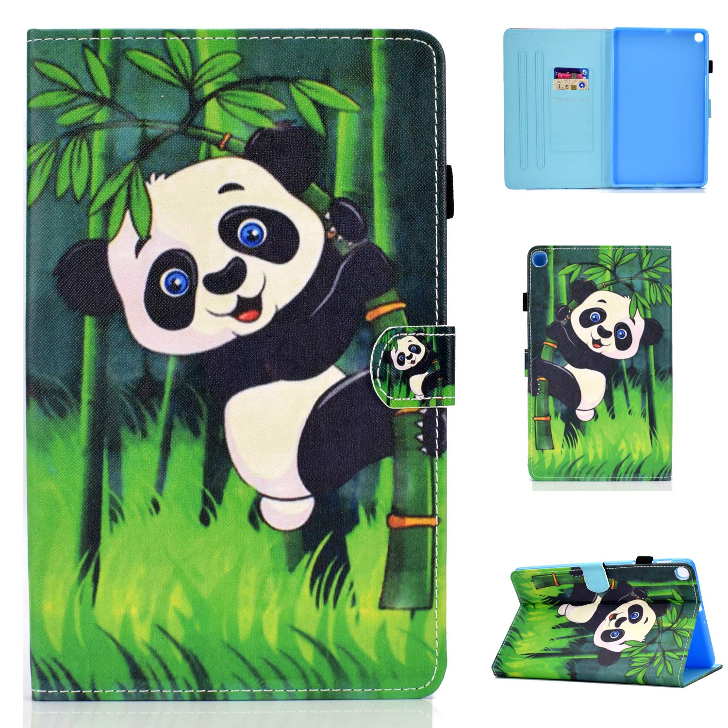Bspring Case for Samsung Galaxy Tab S6 Lite 10.4 inch 2020 / SM-P610 Cover, PU Leather Stand Multiple Angle View Case with Pen Holder for Galaxy S6 Lite 10.4" SM-P610/P615,Panda