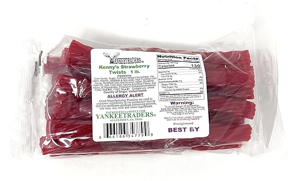 STRAWBERRY LICORICE TWISTS, 1 POUND PACK
