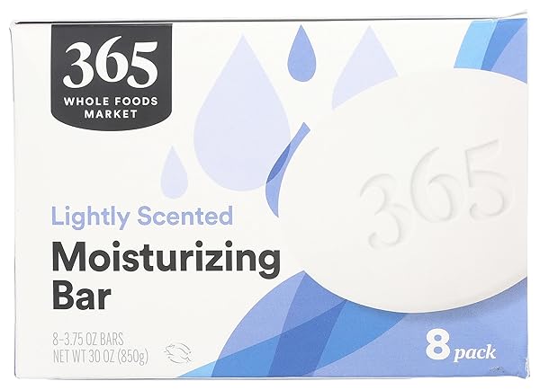 365 BY WHOLE FOODS MARKET, BAR SOAP, LIGHTLY SCENTED, 8 COUNT, 30 OUNCE
