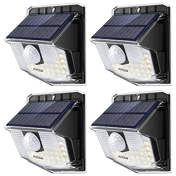 Solar Lights Outdoor Mpow 30 Led Motion Sensor Lights With High Efficient Solar Panel Ip65 Waterproof 270 Wide Illumination Angle Pir Motion