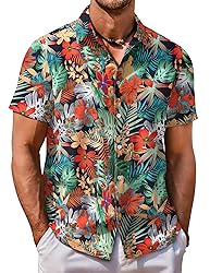 COOFANDY Mens Summer Shirt Button Up Short Sleeve