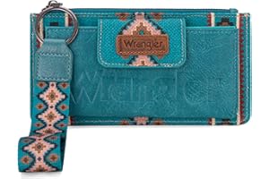 MONTANA WEST Wrangler Wallet Purse for Women Aztec Clutch Wristlet Wallet with Boho Credit Card Holder