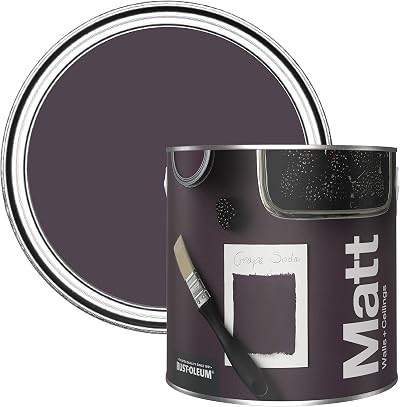 Rust-Oleum Matt Emulsion Wall Ceiling Paint Grape Soda 2.5L Washable Durable
