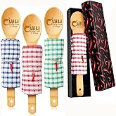 Old Tjikko 3 Pcs Chili Cook Off Trophies Set, Spoon Award Trophies Wooden, Laser Engraved Spoon with Wooden Trophy Base for Chili Cook Off Prizes Baking Contest Food Competition Party Supplies