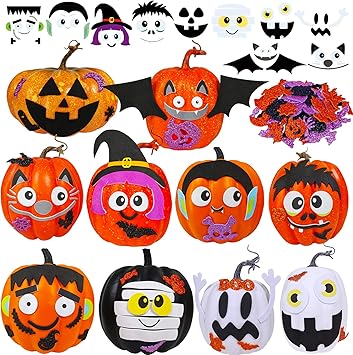 Amazon 30セット ハロウィン 面白い顔 かぼちゃの装飾 クラフトキット ジャック オ ランタン 自己粘着フォーム グリッター ハロウィンステッカー 子供用 教室 アートプロジェクト トリックオア トリートパーティー Supla ウォールステッカー Amazon 30セット ハロウィン 面白い顔 かぼちゃの装飾 クラフトキット ジャック オ ランタン 自己粘着フォーム グリッター ハロウィンステッカー 子供用 教室 アートプロジェクト トリックオア トリートパーティー Supla ウォールステッカー
