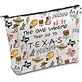 FOTAP Texas Trip Makeup Bag The Lone Star State Gift Texas Souvenir Gift Texas Travel Bag Texas Housewarming Gift Texas Vocation Gifts (Texas)