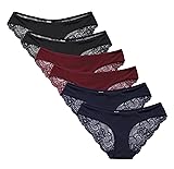 ALove Womens Lace Panties Sexy Silky Underwear Low