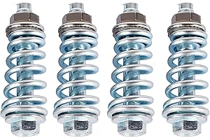 FURZEQIFA M10 x 1.25 x 67mm Exhaust Spring Bolt and Nut Kits,Flange Bolts 4 Sets Replacement Bolt and Spring Hardware Kit